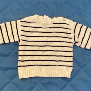 Jessica Simpson ivory and black striped sweater. 18 months